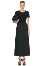 Lemaire Long Wrap Skirt in Black, view 5, click to view large image.