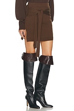 Lemaire Trompe L'oeil Skirt in Hazelnut Brown, view 2, click to view large image.