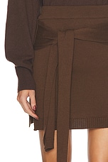 Lemaire Trompe L'oeil Skirt in Hazelnut Brown, view 6, click to view large image.