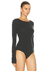 Lemaire Long Sleeve Bodysuit in Zinc, view 3, click to view large image.