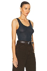 Lemaire Seamless Tank Top in Storm Blue, view 2, click to view large image.