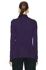 Lemaire Second Skin High Neck Top in Purple Iris, view 3, click to view large image.