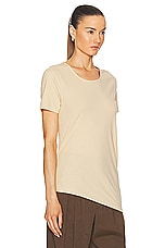 Lemaire Twisted Tee in Soft Sand, view 2, click to view large image.