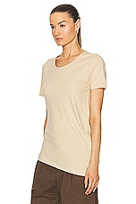 Lemaire Twisted Tee in Soft Sand, view 3, click to view large image.