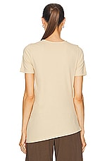 Lemaire Twisted Tee in Soft Sand, view 4, click to view large image.