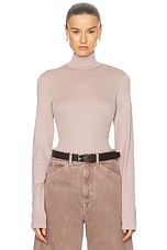 Lemaire Rib Turtleneck Top in Violet Ice, view 1, click to view large image.