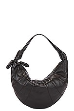 Lemaire Fortune Croissant Bag in Dark Chocolate, view 1, click to view large image.