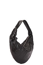 Lemaire Fortune Croissant Bag in Dark Chocolate, view 4, click to view large image.