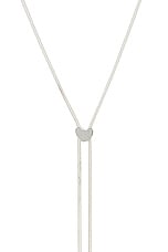 Loren Stewart Heart Bolo Necklace in Sterling Silver, view 2, click to view large image.