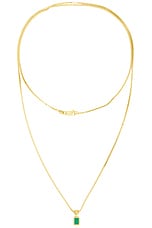 Loren Stewart Emerald Cut Wrap Necklace in Vermeil, view 1, click to view large image.