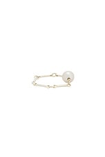 Loren Stewart Pearl Chain Ring in Sterling Silver, view 2, click to view large image.