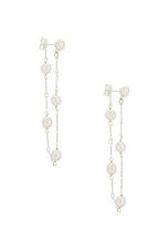 Loren Stewart Pearl Chain Earring in Sterling Silver, view 1, click to view large image.