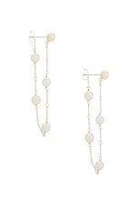 Loren Stewart Pearl Chain Earring in Sterling Silver, view 2, click to view large image.