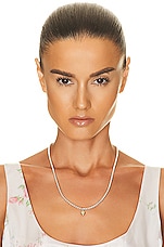 Loren Stewart Gordita Heart Necklace in 14k Gold & Sterling Silver, view 2, click to view large image.