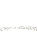 Loren Stewart Flat Curb Chain Necklace in Sterling Silver, view 3, click to view large image.