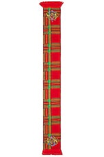 Liberal Youth Ministry Tartan Scarf in Red, view 2, click to view large image.