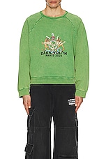 Liberal Youth Ministry Sunwashed Sweatshirt in Green, view 3, click to view large image.