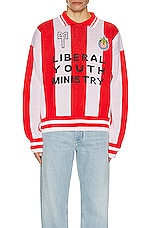 Liberal Youth Ministry Chivas Sweater in Stripes, view 3, click to view large image.