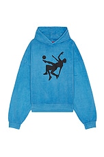 Liberal Youth Ministry Chilena Hoodie Knit in Blue, view 1, click to view large image.