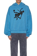 Liberal Youth Ministry Chilena Hoodie Knit in Blue, view 3, click to view large image.