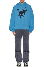 Liberal Youth Ministry Chilena Hoodie Knit in Blue, view 4, click to view large image.