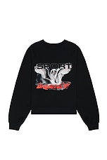 Liberal Youth Ministry Mens Swans Sweatshirt Knit in Black, view 1, click to view large image.