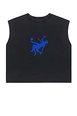Liberal Youth Ministry Sleeveless T-shirt Knit in Black, view 1, click to view large image.
