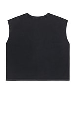 Liberal Youth Ministry Sleeveless T-shirt Knit in Black, view 2, click to view large image.