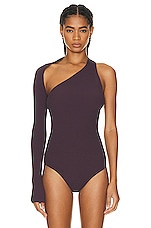 Live The Process Eclipse Bodysuit in Acai Berry, view 2, click to view large image.