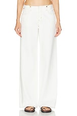 SLVRLAKE Mica No Waist Band Wide Leg in Natural White, view 1, click to view large image.