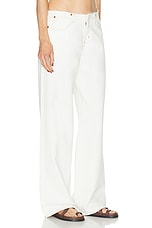 SLVRLAKE Mica No Waist Band Wide Leg in Natural White, view 2, click to view large image.