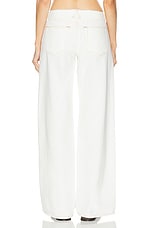 SLVRLAKE Mica No Waist Band Wide Leg in Natural White, view 3, click to view large image.