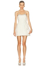 LEO LIN Sophia Embellished Lace Mini Dress in Snow | FWRD LEO LIN Sophia Embellished Lace Mini Dress in Snow | FWRD