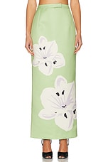 LEO LIN Clementine Maxi Skirt in Hibiscus & Matcha | FWRD