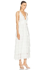 LoveShackFancy Nevis Dress in Off White, view 2, click to view large image.