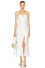 LoveShackFancy Linella Dress in Antique White, view 1, click to view large image.