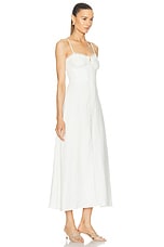 LoveShackFancy Linella Dress in Antique White, view 3, click to view large image.
