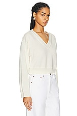 LoveShackFancy Sansa Pullover Sweater in Cream, view 2, click to view large image.