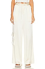 LoveShackFancy Cedric Cargo Pant in Ivory, view 1, click to view large image.