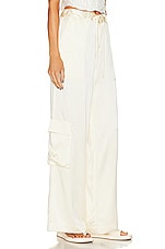 LoveShackFancy Cedric Cargo Pant in Ivory, view 2, click to view large image.
