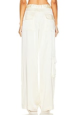 LoveShackFancy Cedric Cargo Pant in Ivory, view 3, click to view large image.