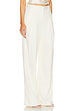LoveShackFancy Adams Pant in Antique White, view 2, click to view large image.