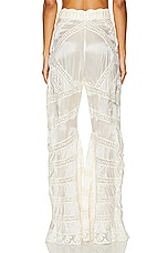 LoveShackFancy Neliana Pant in Antique White, view 3, click to view large image.
