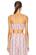 LoveShackFancy Simpson Crop Top in Blushing Pink, view 3, click to view large image.