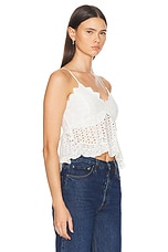 LoveShackFancy Senta Top in Off White, view 2, click to view large image.