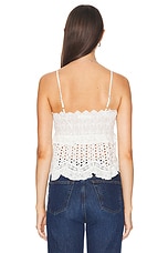 LoveShackFancy Senta Top in Off White, view 3, click to view large image.