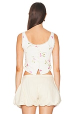 LoveShackFancy Rhapsody Bustier Top in Antique White, view 3, click to view large image.