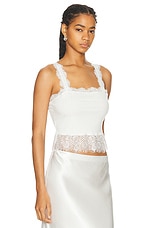 LoveShackFancy Septa Cami in White, view 2, click to view large image.