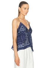 LoveShackFancy Tivelo Top in Moonlight Indigo, view 2, click to view large image.