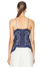 LoveShackFancy Tivelo Top in Moonlight Indigo, view 3, click to view large image.